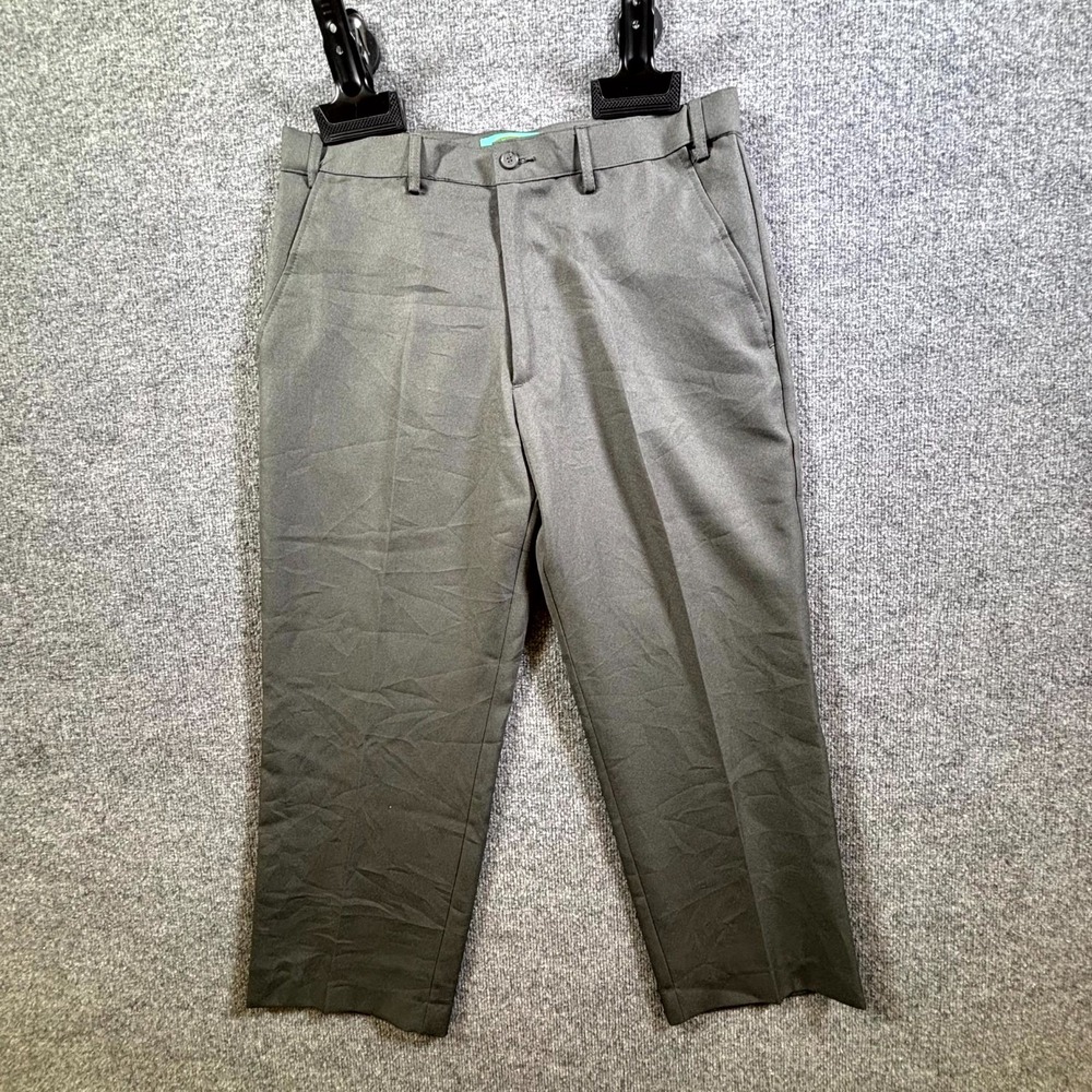 Haband's Fit Forever Dress Pants Mens 32 Charcoal Gray Comfort Zip Fly Business